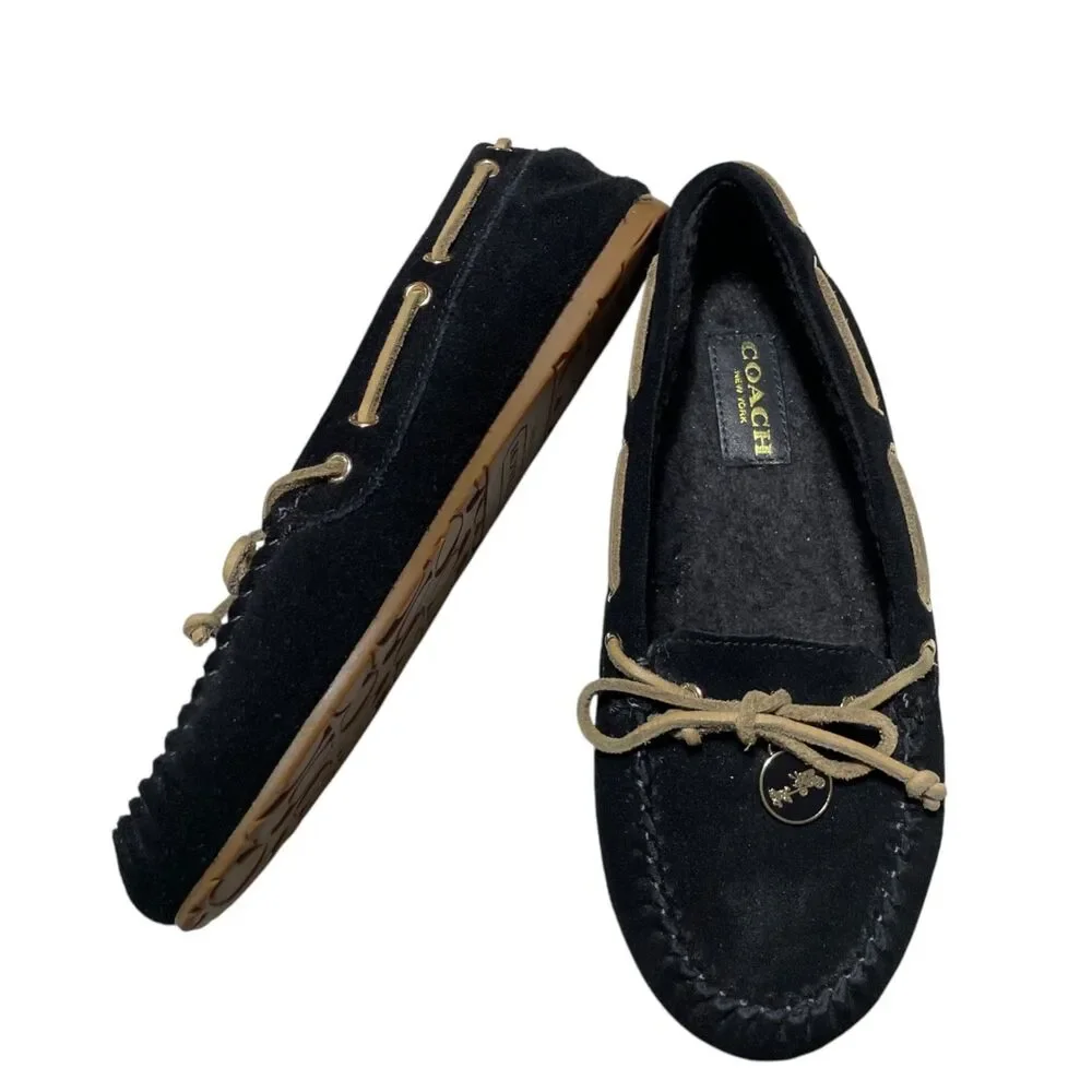 Coach 7 Suede Fur lined Antonia‎ Pull On Moccasin